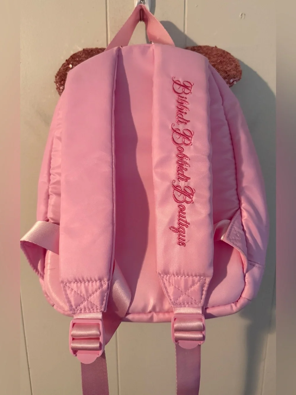 Disney Cruise Line DCL Bibbidi Bobbidi Boutique Backpack Pink Sequin